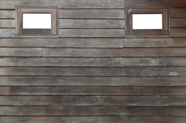Old wooden wall with small window