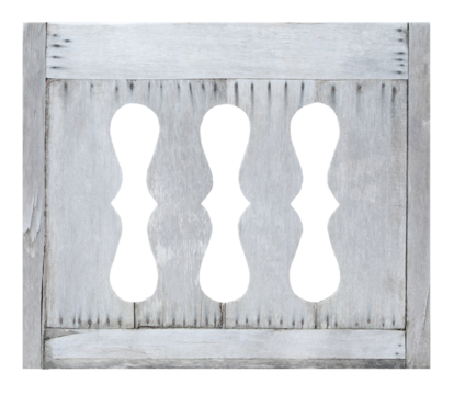 Cut out shape on wooden board on transparent background (PNG File)