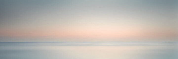 Minimalistic seascape, sea sunset, vector illustration