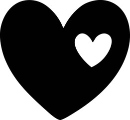 A hand drawn heart form vector element