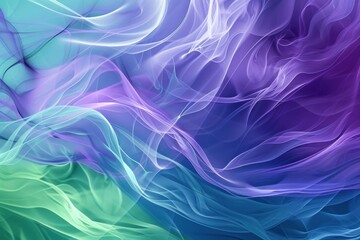 Fototapeta premium Colorful abstract smoke flowing through black background for artistic travel and beauty inspiration