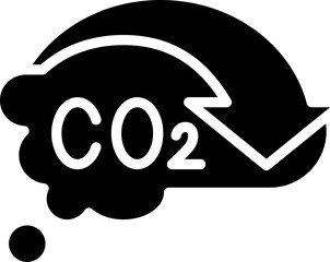CO2 icon vector . CO2 cloud icon . Carbon dioxide icon