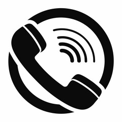 icon on white call phone