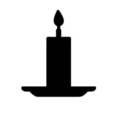 candle on a white background