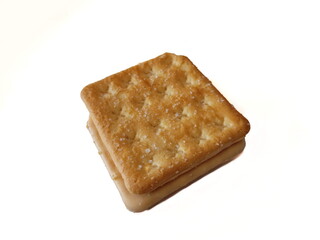 Cheese flavored biscuits with sugar sprinkles isolated