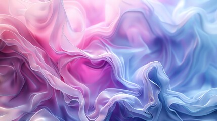 Fototapeta premium Abstract Pink and Blue Fabric Waves.