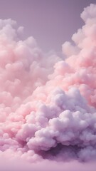 clouds in the sky, background of pink and lavender smoke