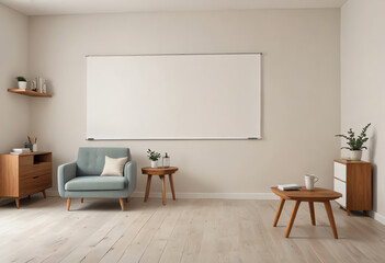 house room interior furniture with copy space, simple background