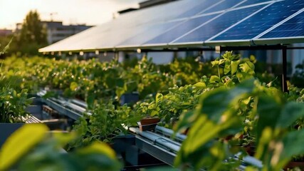 Urban Solar Panels: Green Innovation on Rooftop Gardens for Sustainable Energy