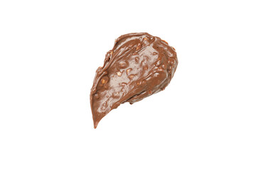 PNG, Chocolate paste with nuts, isolated on white background