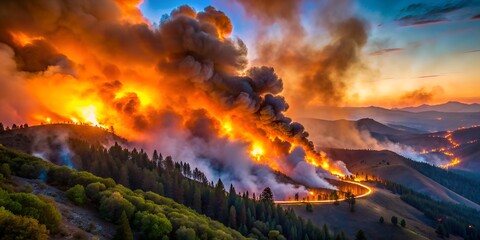 fire in the fireplace