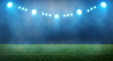 stadium Moving lights, animated flash. 3d render illustration  © Kalawin