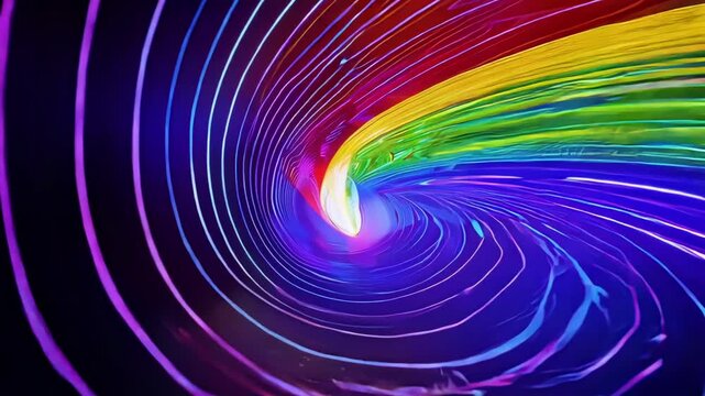 A whirlwind of speed lines drawing the viewer into a dizzying array of vibrant visuals capturing the essence of speed and excitement.