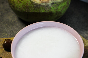 Es kelapa muda or young coconut ice