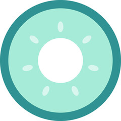 Simple icon of split cucumber