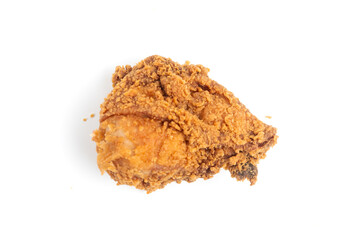 Crispy Fried chicken isolated on white background. Perfect for recipes, articles or any cooking content.