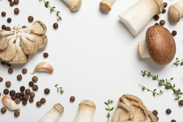 Mushrooms, concept of autumn food, autumn harvest