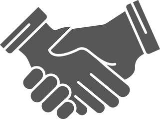 Obraz premium Vector silhouette - handshake deal