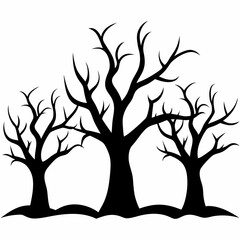 Scary Trees SVG Bundle, Halloween SVG, Spooky Trees Svg, Halloween Decor, DIY Halloween Decor, Halloween Trees Svg,