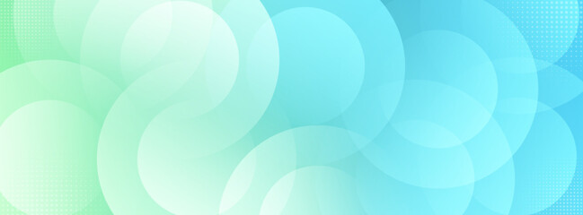 minimalist banner background.colorful.green and blue gradation.circle effect.abstract background.memphis.eps 10
