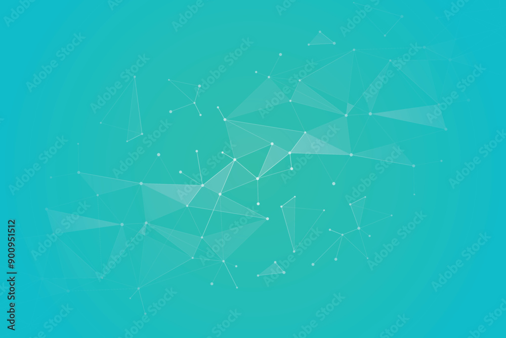 Wall mural abstract modern triangular technology background