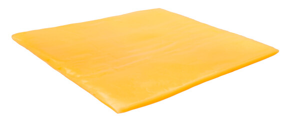 Slices of fresh cheese isolated on white background, Fresh Sliced Cheese on white With work path.