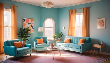 Photo interior modern design room 3d illustration