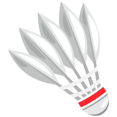 Badminton shuttlecocks on white background