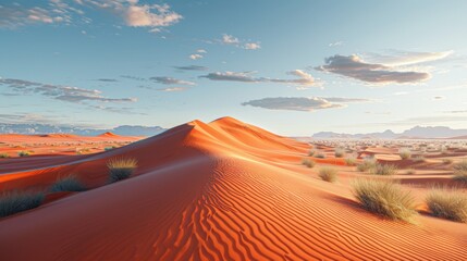 Simpson Desert - Expansive red sand dunes and arid landscapes in Australia