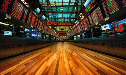 Obraz premium empty trading floor