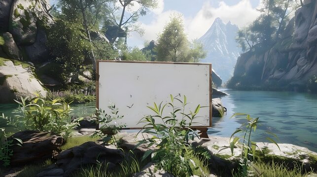 Empty whiteboard with backgrounds, including modern, realistic, and abstract settings. Perfect for versatile visual content and adaptable to different themes and uses.