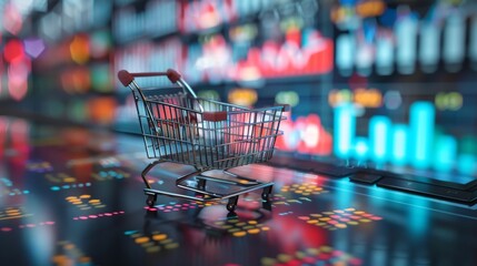 Shopping Trends and Predictive Analytics in Retail, Market Analysis Concept, Advanced Data Visualization