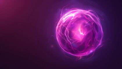 pink glowing circle crystal on dark background