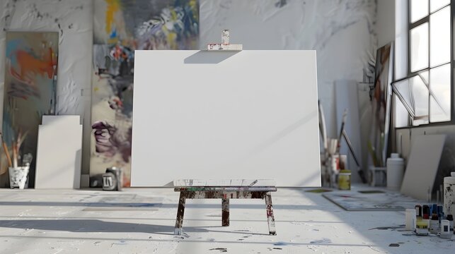 Empty whiteboard with backgrounds, including modern, realistic, and abstract settings. Perfect for versatile visual content and adaptable to different themes and uses.