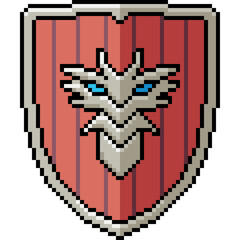pixel art of medieval fantasy shield