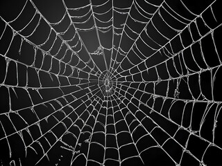 Obraz premium abstract horror Realistic spider web background texture. Hanging cobweb for halloween design