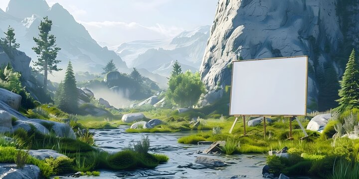 Empty whiteboard with backgrounds, including modern, realistic, and abstract settings. Perfect for versatile visual content and adaptable to different themes and uses.