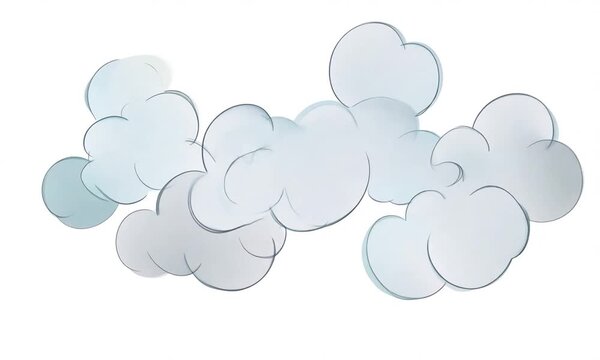 SMOKE Elements motion graphics hand-drawn animations of cartoon smoke effects