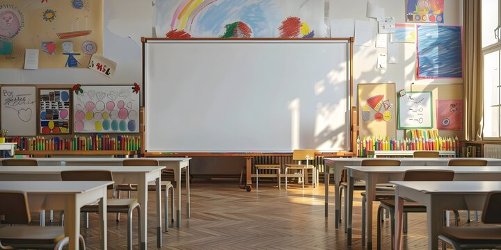 Empty whiteboard with backgrounds, including modern, realistic, and abstract settings. Perfect for versatile visual content and adaptable to different themes and uses.