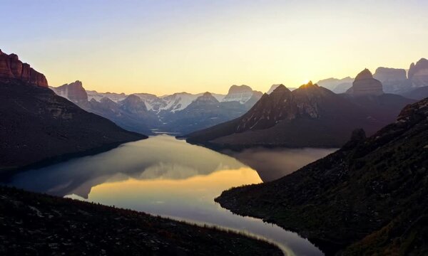 The Needle Mountains during sunrise. The lake in the foreground is Molas Lake and is located about an hour north of Durango, Colorado