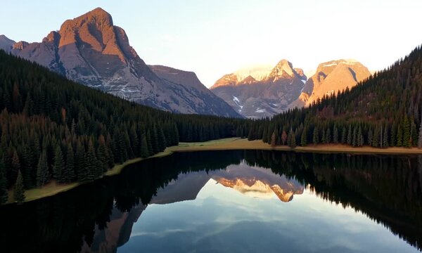 The Needle Mountains during sunrise. The lake in the foreground is Molas Lake and is located about an hour north of Durango, Colorado