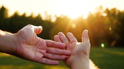Focused Dog Gives Paw to Owner During Training in Sunny Park Generative AI