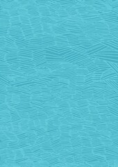 Abstract blue and light blue pencil color drawing on paper background for decoration on sky and aquatic concept.
