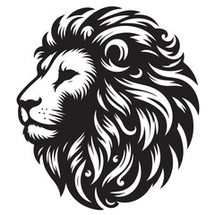 lion Silhouette vector white back ground