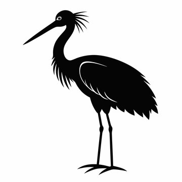 recommend clip art: Stork Black silhouette