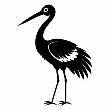 recommend clip art: Stork Black silhouette