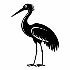 Stork Black silhouette