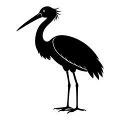 Obraz premium Stork Black silhouette