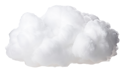 Fluffy white cloud isolated on transparent background