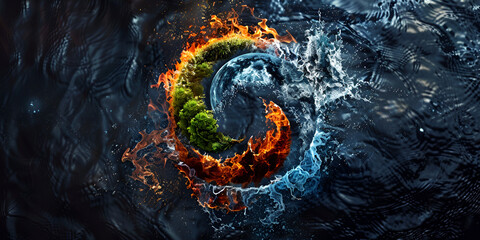 Elemental Balance of Fire, Water, Earth, and Air